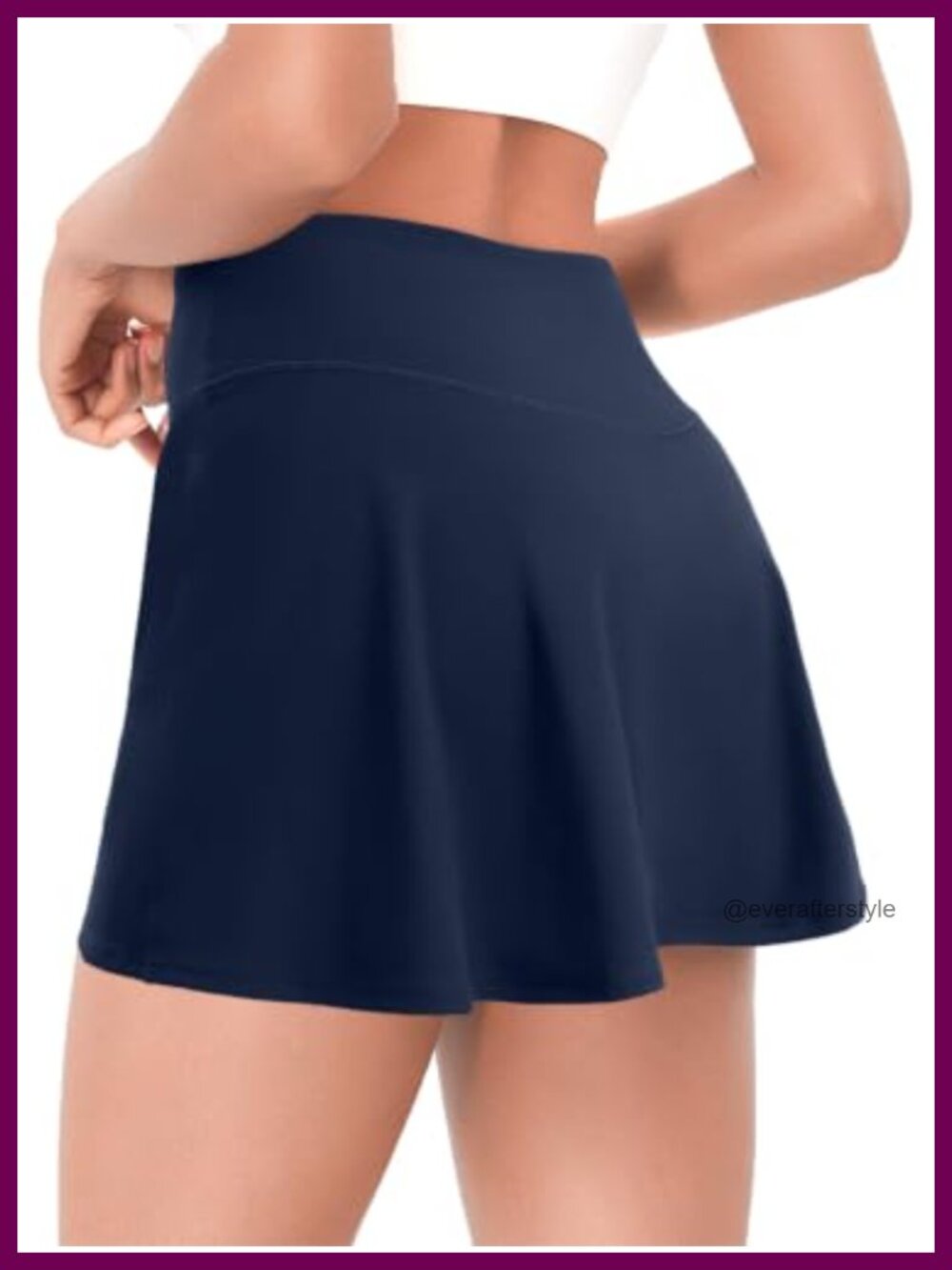 Women's Athletic Skort with Inner Shorts, High Rise, Pockets